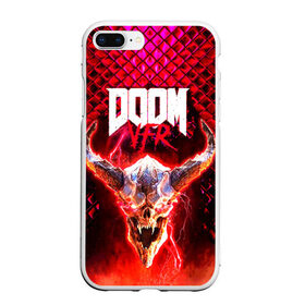 Чехол для iPhone 7Plus/8 Plus матовый с принтом Doom Enternal в Петрозаводске, Силикон | Область печати: задняя сторона чехла, без боковых панелей | 3d | doom enternal | игра | компьютерная | логотип | планета | темный | шутер