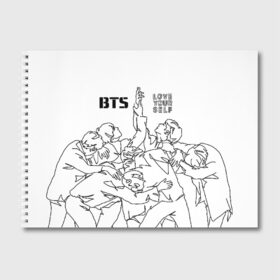 Альбом для рисования с принтом BTS в Петрозаводске, 100% бумага
 | матовая бумага, плотность 200 мг. | bangtan boys | beyond the scene | bts | k pop | kpop | love yourself | бтс | к поп