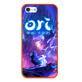 Чехол для iPhone 5/5S матовый с принтом Ori - And The Will Of The Wisp в Петрозаводске, Силикон | Область печати: задняя сторона чехла, без боковых панелей | Тематика изображения на принте: microsoft studios | moon studios | ori | ori and the blind forest | unity | лес | луна | нибела | ночной лес | ночь | ори | платформер | сова