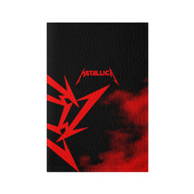 Обложка для паспорта матовая кожа с принтом Metallica в Петрозаводске, натуральная матовая кожа | размер 19,3 х 13,7 см; прозрачные пластиковые крепления | Тематика изображения на принте: metalica | metallica | группа | джеймс хэтфилд | кирк хэмметт | ларс ульрих | метал | металика | металлика | миталика | музыка | роберт трухильо | рок | трэш | трэшметал | хард | хеви