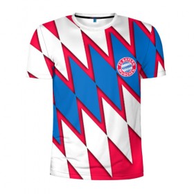 Мужская футболка 3D спортивная с принтом FC Bayern Munchen 2019 в Петрозаводске, 100% полиэстер с улучшенными характеристиками | приталенный силуэт, круглая горловина, широкие плечи, сужается к линии бедра | bayern | football | munchen | бавария | бундеслига | мюнхен | спорт | футбол | футбольный клуб