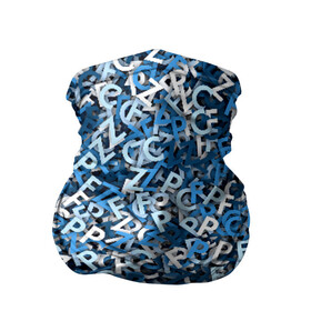 Бандана-труба 3D с принтом FCZP в Петрозаводске, 100% полиэстер, ткань с особыми свойствами — Activecool | плотность 150‒180 г/м2; хорошо тянется, но сохраняет форму | fcz | белый | буквы | зенит | паттерн | питер | санкт петербург | сине бело голубые | синий | спб