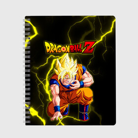 Тетрадь с принтом Dragon Ball (2) в Петрозаводске, 100% бумага | 48 листов, плотность листов — 60 г/м2, плотность картонной обложки — 250 г/м2. Листы скреплены сбоку удобной пружинной спиралью. Уголки страниц и обложки скругленные. Цвет линий — светло-серый
 | Тематика изображения на принте: anime | ball | dragon | dragon ball | manga | son goku | аниме | дракон | жемчуг | жемчуг дракона | манга | мяч | сон гоку