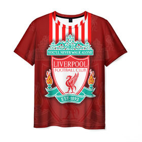Мужская футболка 3D с принтом Liverpool (6) в Петрозаводске, 100% полиэфир | прямой крой, круглый вырез горловины, длина до линии бедер | champions | england | league | liverpool | англия | ливерпуль | лига | чемпионов