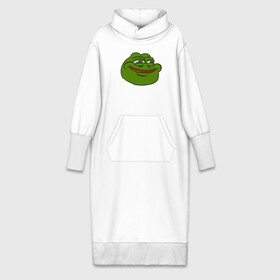 Платье удлиненное хлопок с принтом PepeHappy в Петрозаводске,  |  | feels bad man | feels good man | pepe | pepe the frog | sad pepe | грустная лягушка | пепе