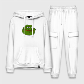 Мужской костюм хлопок с толстовкой с принтом PepeHappy в Петрозаводске,  |  | feels bad man | feels good man | pepe | pepe the frog | sad pepe | грустная лягушка | пепе