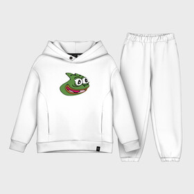 Детский костюм хлопок Oversize с принтом Pepega в Петрозаводске,  |  | feels bad man | feels good man | pepe | pepe the frog | sad pepe | грустная лягушка | пепе | пепега