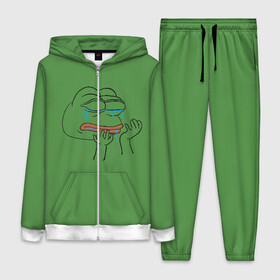 Женский костюм 3D с принтом PepeCry в Петрозаводске,  |  | feels bad man | feels good man | pepe | pepe the frog | sad pepe | грустная лягушка | пепе