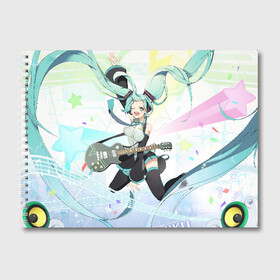 Альбом для рисования с принтом Hatsune Miku в Петрозаводске, 100% бумага
 | матовая бумага, плотность 200 мг. | Тематика изображения на принте: anime | character | geisha | hatsune miku | japan | kimono | manga | style | аниме | вокалоид | девушки | манга | мульт | оружие | сёдзё | сериал | хатсуне мику