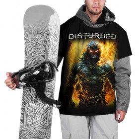 Накидка на куртку 3D с принтом Disturbed в Петрозаводске, 100% полиэстер |  | disturbed | heavy metal | the guy | группы | метал | рок