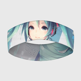 Повязка на голову 3D с принтом МИКУ ХАЦУНЭ | MIKU HATSUNE в Петрозаводске,  |  | anime | character | geisha | hatsune miku | japan | kimono | manga | style | аниме | вокалоид | девушки | манга | мульт | оружие | сёдзё | сериал | хатсуне мику