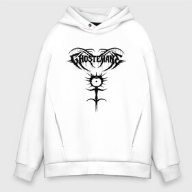 Мужское худи Oversize хлопок с принтом GHOSTEMANE в Петрозаводске, френч-терри — 70% хлопок, 30% полиэстер. Мягкий теплый начес внутри —100% хлопок | боковые карманы, эластичные манжеты и нижняя кромка, капюшон на магнитной кнопке | eric whitney | ghostemane