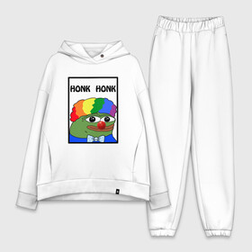 Женский костюм хлопок Oversize с принтом Honk Honk в Петрозаводске,  |  | feels bad man | feels good man | honk honk | pepe | pepe the frog | sad pepe | грустная лягушка | пепе