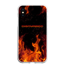 Чехол для iPhone XS Max матовый с принтом DISTURBED (НА СПИНЕ) в Петрозаводске, Силикон | Область печати: задняя сторона чехла, без боковых панелей | Тематика изображения на принте: disturbed | дистурбед