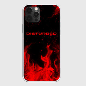 Чехол для iPhone 12 Pro с принтом DISTURBED (НА СПИНЕ) в Петрозаводске, силикон | область печати: задняя сторона чехла, без боковых панелей | Тематика изображения на принте: disturbed | дистурбед