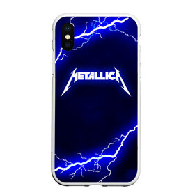 Чехол для iPhone XS Max матовый с принтом METALLICA в Петрозаводске, Силикон | Область печати: задняя сторона чехла, без боковых панелей | metallica | металлика