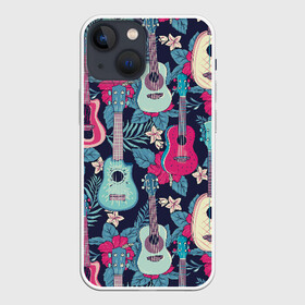 Чехол для iPhone 13 mini с принтом Укулеле фруктовые в Петрозаводске,  |  | flowers | guitars | hawaiian | instruments | music | musical | strings | summer | ukulele | гавайские | гитары | инструменты | лето | музыка | музыкальные | струны | укулеле | цветы