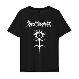 Мужская футболка хлопок Oversize с принтом Ghostemane в Петрозаводске, 100% хлопок | свободный крой, круглый ворот, “спинка” длиннее передней части | ghostemane | ill biz | mercury | noise | young crowley | рэп | рэпер | эрик уитни