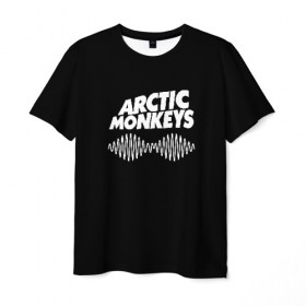 Мужская футболка 3D с принтом ARCTIC MONKEYS в Петрозаводске, 100% полиэфир | прямой крой, круглый вырез горловины, длина до линии бедер | Тематика изображения на принте: arctic monkeys | арктик манкис | арктические мартышки