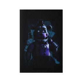 Обложка для паспорта матовая кожа с принтом Five Nights at Freddy в Петрозаводске, натуральная матовая кожа | размер 19,3 х 13,7 см; прозрачные пластиковые крепления | 4 | animation | bonnie | chica | fnaf | foxy | freddy | funny | horror | pizza | scary | sfm | бонни | майк | ночей | пять | ужас | фокси | фредди | чика | шмидт