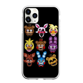 Чехол для iPhone 11 Pro матовый с принтом Five Nights at Freddy в Петрозаводске, Силикон |  | 4 | animation | bonnie | chica | fnaf | foxy | freddy | funny | horror | pizza | scary | sfm | бонни | майк | ночей | пять | ужас | фокси | фредди | чика | шмидт