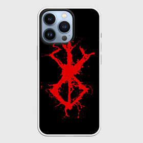 Чехол для iPhone 13 Pro с принтом BERSERK logo elements red в Петрозаводске,  |  | anime | anime berserk | berserk | knight | manga | аниме | аниме берсерк | берсерк | манга | рыцарь