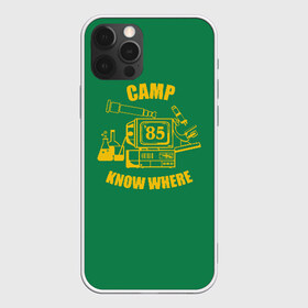 Чехол для iPhone 12 Pro Max с принтом CAMP KNOW WHERE в Петрозаводске, Силикон |  | 80 е | 85 | camp know where | camp nowhere | dustin | netflix | stranger things | дастин | кепка дастина | нетфликс | очень странные дела
