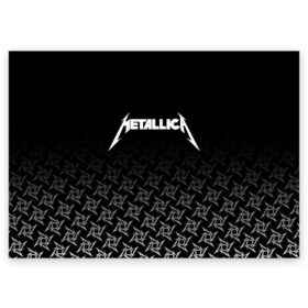 Поздравительная открытка с принтом METALLICA в Петрозаводске, 100% бумага | плотность бумаги 280 г/м2, матовая, на обратной стороне линовка и место для марки
 | Тематика изображения на принте: metallica | металлика