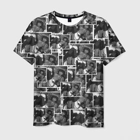 Мужская футболка 3D с принтом Pop art SENPAI в Петрозаводске, 100% полиэфир | прямой крой, круглый вырез горловины, длина до линии бедер | amv | anime | pop art | senpai | style | аниме | безумство | бикини | кохай | кросотки | микс | поп арт | сёдзё | семпай