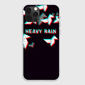 Чехол для iPhone 12 Pro Max с принтом Heavy Rain (Glitch) в Петрозаводске, Силикон |  | 3d | game | glitch | heavy rain | геометрия | глитч | игра | надпись | оригами | хеви рейн