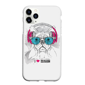 Чехол для iPhone 11 Pro Max матовый с принтом I love music в Петрозаводске, Силикон |  | animal | breed | bulldog | dog | emerald | graphic drawing | headphones | heart | i love music | music | music lover | pink | the inscription | бульдог | графический рисунок | животное | изумрудные | меломан | музыка | надпись | наушники | очки 