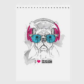 Скетчбук с принтом I love music в Петрозаводске, 100% бумага
 | 48 листов, плотность листов — 100 г/м2, плотность картонной обложки — 250 г/м2. Листы скреплены сверху удобной пружинной спиралью | animal | breed | bulldog | dog | emerald | graphic drawing | headphones | heart | i love music | music | music lover | pink | the inscription | бульдог | графический рисунок | животное | изумрудные | меломан | музыка | надпись | наушники | очки 
