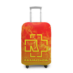 Чехол для чемодана 3D с принтом RAMMSTEIN в Петрозаводске, 86% полиэфир, 14% спандекс | двустороннее нанесение принта, прорези для ручек и колес | lindemann | rammstein | рамштайн | тилль линдеманн