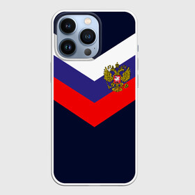 Чехол для iPhone 13 Pro с принтом RUSSIA SPORT (РЕДАЧ) в Петрозаводске,  |  | Тематика изображения на принте: russia | герб рф | орёл | россия | рф