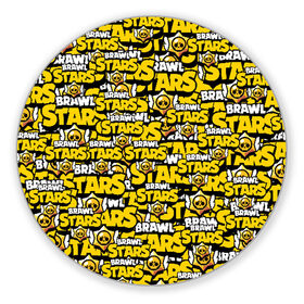 Коврик для мышки круглый с принтом Brawl Stars в Петрозаводске, резина и полиэстер | круглая форма, изображение наносится на всю лицевую часть | brawl | bs | fails | leon | stars | supercell | tick | бой | босс | бравл | броубол | бс | герои | драка | звезд | осада | сейф | старс | цель