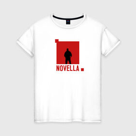 Женская футболка хлопок с принтом Novella в Петрозаводске, 100% хлопок | прямой крой, круглый вырез горловины, длина до линии бедер, слегка спущенное плечо | ivan valeev | novella | иван валеев | непростая | певец