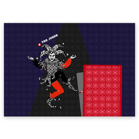 Поздравительная открытка с принтом The joker в Петрозаводске, 100% бумага | плотность бумаги 280 г/м2, матовая, на обратной стороне линовка и место для марки
 | джокер | игра | карта