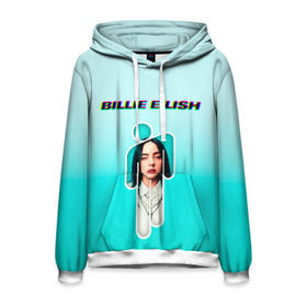 Мужская толстовка 3D с принтом Billie Eilish в Петрозаводске, 100% полиэстер | двухслойный капюшон со шнурком для регулировки, мягкие манжеты на рукавах и по низу толстовки, спереди карман-кенгуру с мягким внутренним слоем. | ayelish | bad guy | bellyache | bilie eilish | bilie elish | billie | billie eilish | eilish | electronic | elish | music | билли айлиш | эйлиш | элиш