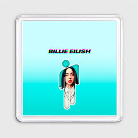 Магнит 55*55 с принтом Billie Eilish в Петрозаводске, Пластик | Размер: 65*65 мм; Размер печати: 55*55 мм | ayelish | bad guy | bellyache | bilie eilish | bilie elish | billie | billie eilish | eilish | electronic | elish | music | билли айлиш | эйлиш | элиш