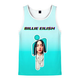 Мужская майка 3D с принтом Billie Eilish в Петрозаводске, 100% полиэстер | круглая горловина, приталенный силуэт, длина до линии бедра. Пройма и горловина окантованы тонкой бейкой | ayelish | bad guy | bellyache | bilie eilish | bilie elish | billie | billie eilish | eilish | electronic | elish | music | билли айлиш | эйлиш | элиш