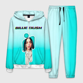 Мужской костюм 3D с принтом Billie Eilish в Петрозаводске, 100% полиэстер | Манжеты и пояс оформлены тканевой резинкой, двухслойный капюшон со шнурком для регулировки, карманы спереди | ayelish | bad guy | bellyache | bilie eilish | bilie elish | billie | billie eilish | eilish | electronic | elish | music | билли айлиш | эйлиш | элиш