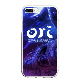 Чехол для iPhone 7Plus/8 Plus матовый с принтом Ori and the Will of the Wisps в Петрозаводске, Силикон | Область печати: задняя сторона чехла, без боковых панелей | Тематика изображения на принте: blind | forest | game | games | gumo | kuro | naru | nibel | ori | owl | will | wisps | воля | гумо | игра | игры | куро | лес | нару | нибель | огней | ори | платформер | слепой | совенок