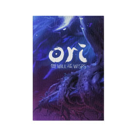 Обложка для паспорта матовая кожа с принтом Ori and the Will of the Wisps в Петрозаводске, натуральная матовая кожа | размер 19,3 х 13,7 см; прозрачные пластиковые крепления | blind | forest | game | games | gumo | kuro | naru | nibel | ori | owl | will | wisps | воля | гумо | игра | игры | куро | лес | нару | нибель | огней | ори | платформер | слепой | совенок