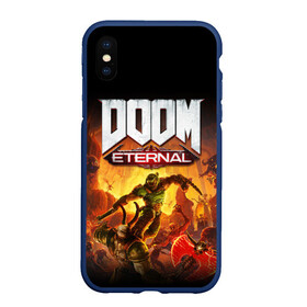 Чехол для iPhone XS Max матовый с принтом DOOM Eternal в Петрозаводске, Силикон | Область печати: задняя сторона чехла, без боковых панелей | Тематика изображения на принте: 2019 | bethesda | demon | doom | eternal | ethernal | game | games | logo | monster | runes | демон | дум | дуум | етернал | игра | игры | какодемон | кровь | лого | логотип | монстр | монстры | руны | символ | этернал