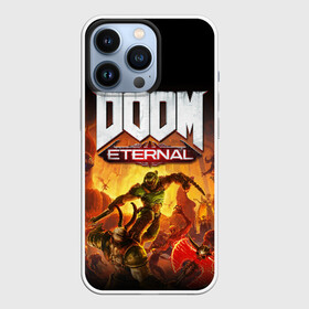 Чехол для iPhone 13 Pro с принтом DOOM Eternal в Петрозаводске,  |  | Тематика изображения на принте: 2019 | bethesda | demon | doom | eternal | ethernal | game | games | logo | monster | runes | демон | дум | дуум | етернал | игра | игры | какодемон | кровь | лого | логотип | монстр | монстры | руны | символ | этернал