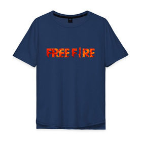 Мужская футболка хлопок Oversize с принтом Free Fire в Петрозаводске, 100% хлопок | свободный крой, круглый ворот, “спинка” длиннее передней части | 