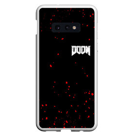 Чехол для Samsung S10E с принтом DOOM в Петрозаводске, Силикон | Область печати: задняя сторона чехла, без боковых панелей | 2019 | bethesda | demon | doom | eternal | ethernal | game | games | logo | monster | runes | wood | демон | дум | дуум | етернал | игра | игры | какодемон | лого | логотип | монстр | монстры | руны | символ | этернал