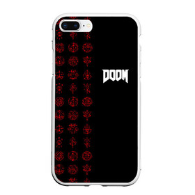 Чехол для iPhone 7Plus/8 Plus матовый с принтом DOOM - Руны в Петрозаводске, Силикон | Область печати: задняя сторона чехла, без боковых панелей | 2019 | bethesda | demon | doom | eternal | ethernal | game | games | logo | monster | runes | демон | дум | дуум | етернал | игра | игры | какодемон | кровь | лого | логотип | монстр | монстры | руны | символ | этернал