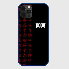 Чехол для iPhone 12 Pro с принтом DOOM - Руны в Петрозаводске, силикон | область печати: задняя сторона чехла, без боковых панелей | Тематика изображения на принте: 2019 | bethesda | demon | doom | eternal | ethernal | game | games | logo | monster | runes | демон | дум | дуум | етернал | игра | игры | какодемон | кровь | лого | логотип | монстр | монстры | руны | символ | этернал