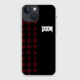 Чехол для iPhone 13 mini с принтом DOOM   Руны в Петрозаводске,  |  | 2019 | bethesda | demon | doom | eternal | ethernal | game | games | logo | monster | runes | демон | дум | дуум | етернал | игра | игры | какодемон | кровь | лого | логотип | монстр | монстры | руны | символ | этернал